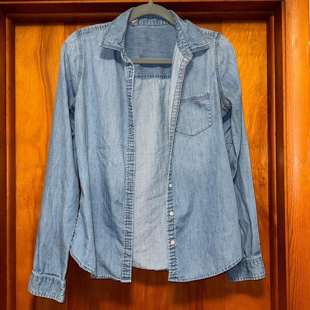 Denim button down shirt